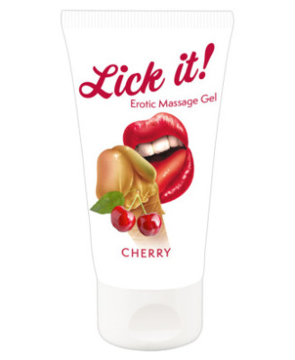 Lubrifiant et gel de massage végétalien comestible goût cerise 50ml 